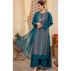 Lawn Embroidered chiffon dupatta