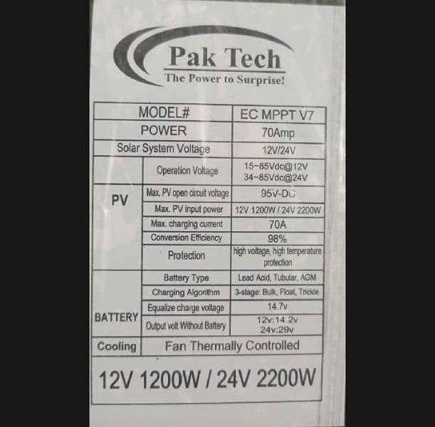 Pak tech mppt charge controller 1