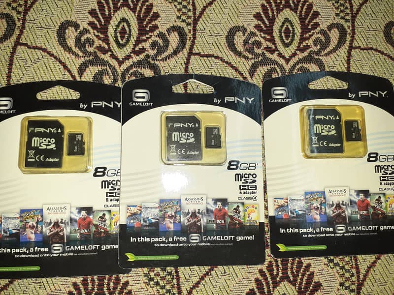 3 SD Memory Card 8GB Brand New 3