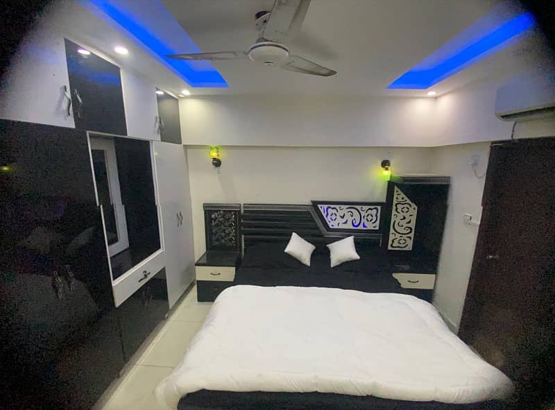 3 Bedroom Fully Furnished Flat Attached Bathroom With Drawing Lounge Kitchen Car Parking 11