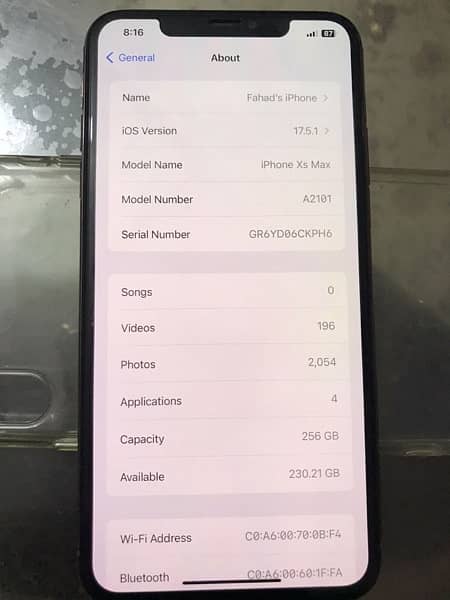 iPhone Xsmax 256gb dual sim pta approved with box 2