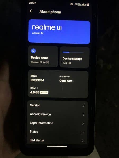 Realme Note 50 Urgent sale 1