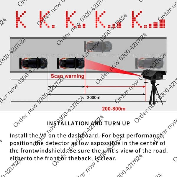 No speed penalty V7 Car Anti Radar Detector Voice Alert 16 Band 360 14