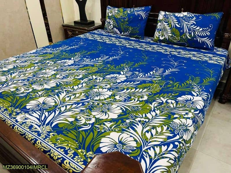 3 Piece Cotton Printed Double Bedsheets 2