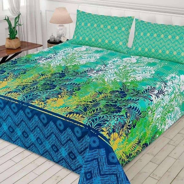 3 Piece Cotton Printed Double Bedsheets 5