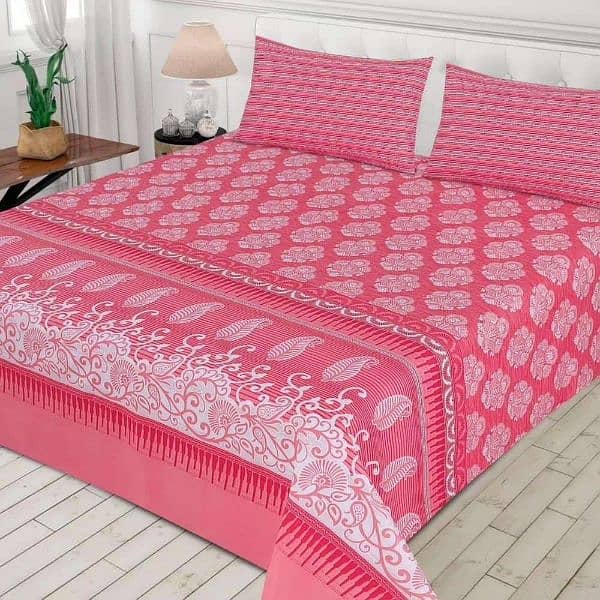 3 Piece Cotton Printed Double Bedsheets 8