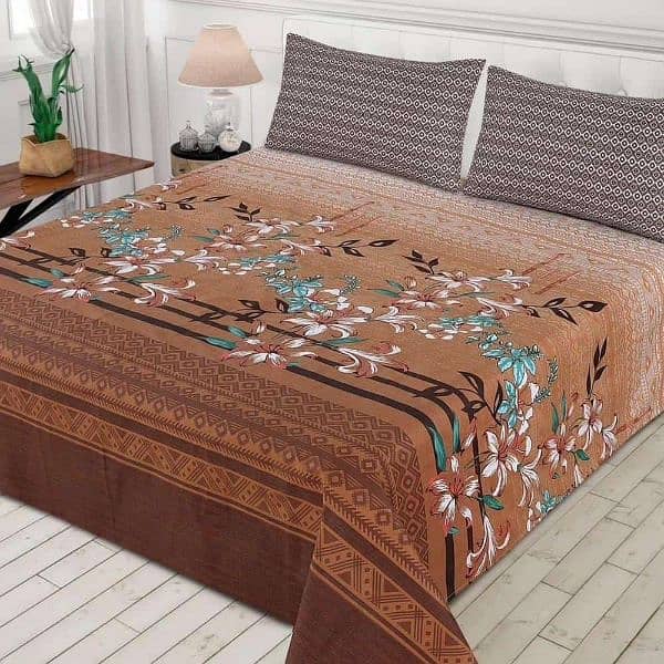 3 Piece Cotton Printed Double Bedsheets 9