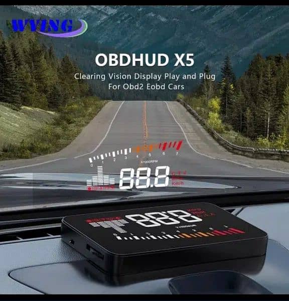 X5 OBD2 HUD Car Head Up Display 12V 3 Inch GPS Speedometer Digit 3