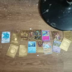 16 Pokemon cards golden