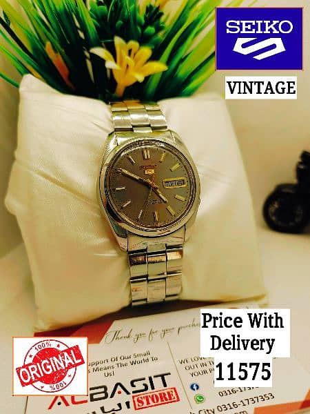 SEIKO 5 CITIZENS ORIENT AUTOMATIC MEN WRIST WATCH 03161737353 13