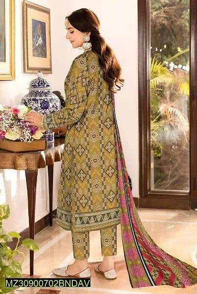 3 pc woman unstitched khadder printed All Pakistan dielevery 2