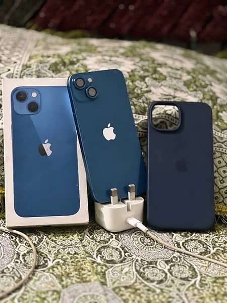 i phone 13 with box Non Pta water pack 100 blue color 10/8 condation 7