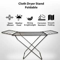 Foldable cloth drying stand laundry stand rack with thick rods