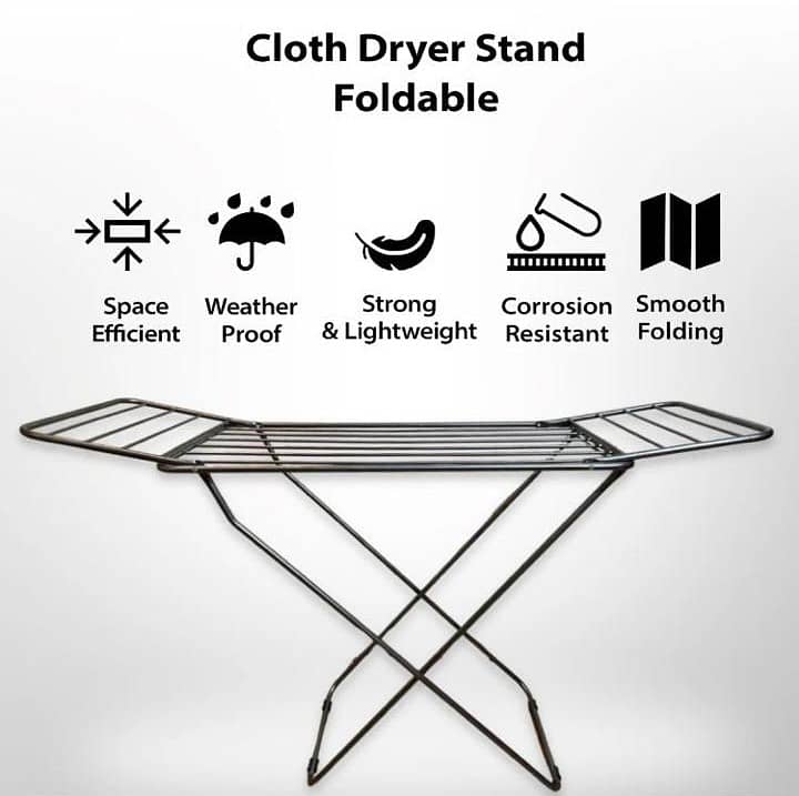 Foldable cloth drying stand laundry stand rack with thick rods 0