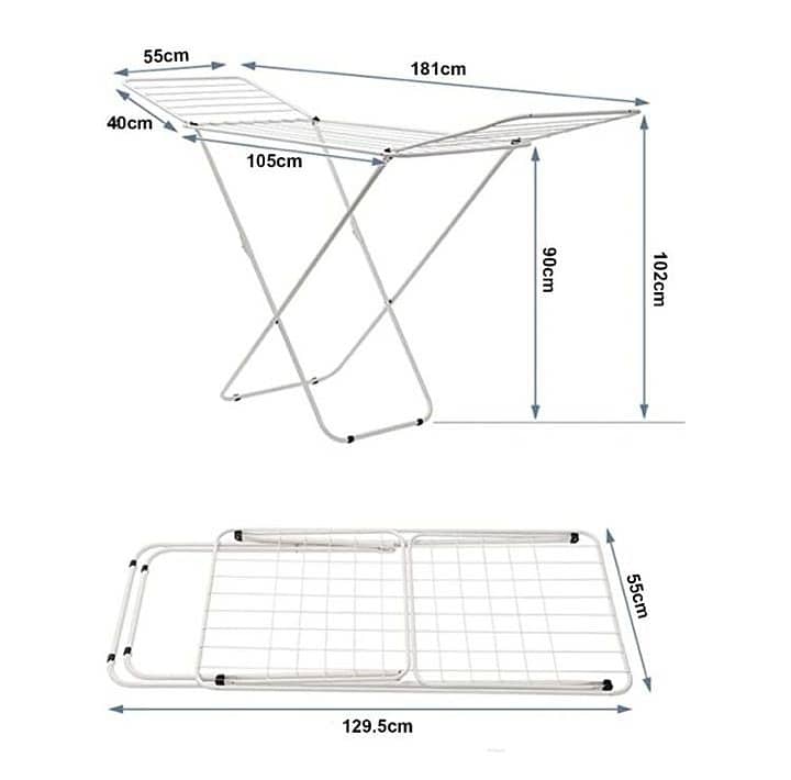 Foldable cloth drying stand laundry stand rack with thick rods 2