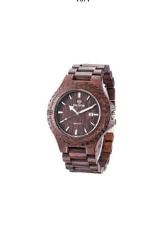 Men's wooden analog watch 0