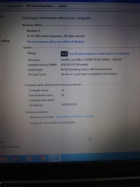 thnikpad core i5 3rd Gen 4