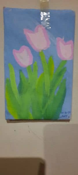 handmade small sized paintings  for home decor 3 paintings 1