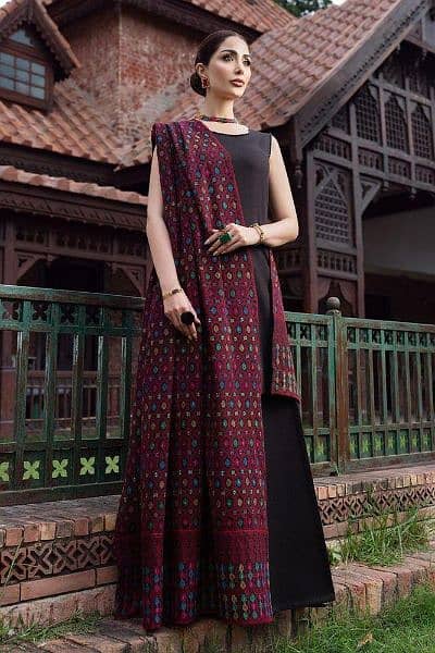 3pc Embroidery unstitched suit 3