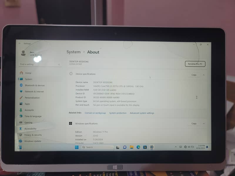 tab acer window 11 0