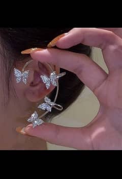 jewellery. Earrings butterfly ear cuff design