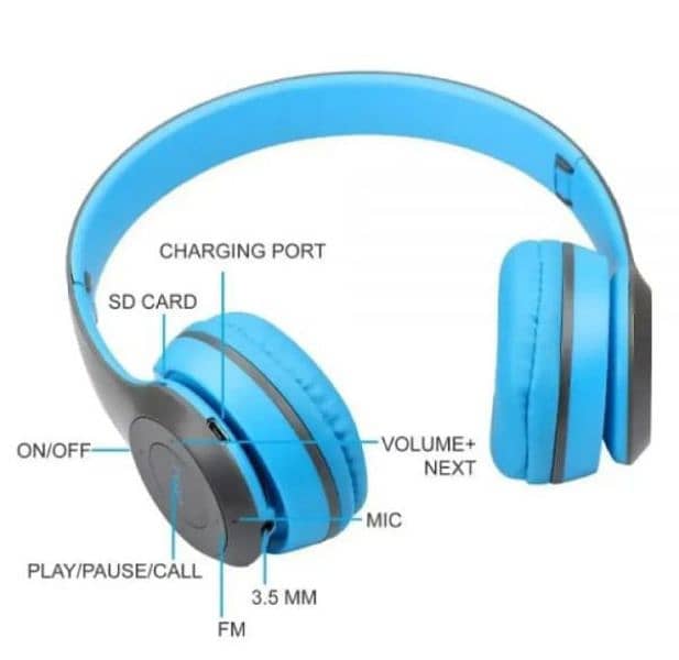 P47 Bluetooth Headphones Over Ear Foldable Headset For Gaming 4