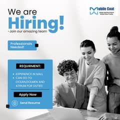 Job in Malls For Salesman GIRLS