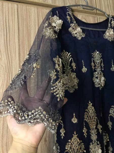 party wear dress preloved velvet and net 4