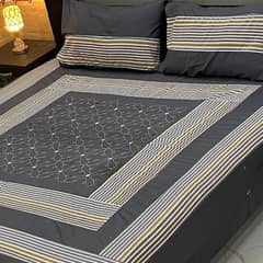 3 Pcs cotton patchwork double bedsheets