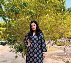 2 pcs Women's Stitched Lawn Printed Shirt and Trousers 0