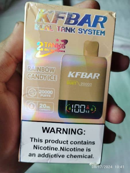 KFBar Dual Tank System 20,000 Puffs 5% disposable pod 4