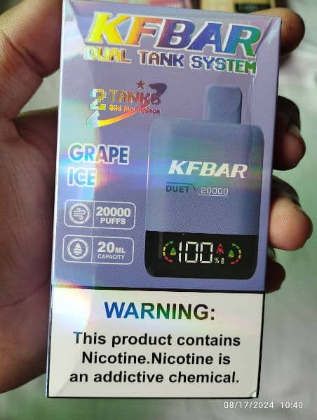 KFBar Dual Tank System 20,000 Puffs 5% disposable pod 6