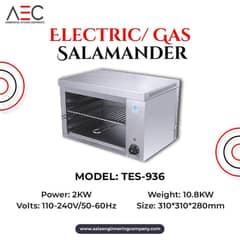 Electric Salamander grill with fixed Roof