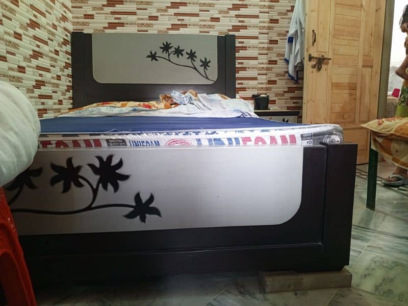 wooden Bed with New matres 3