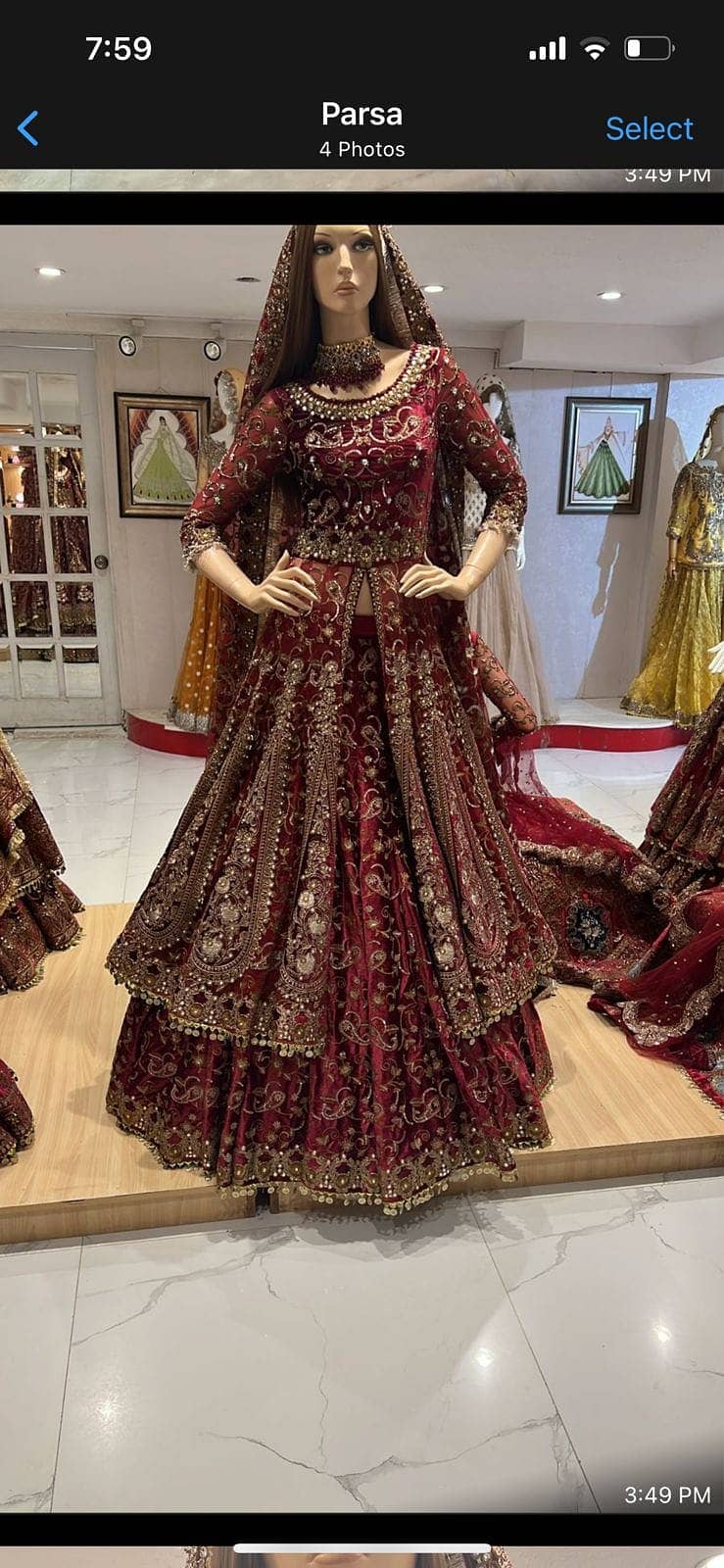 Bridal Dress/Sharara on Rent 7