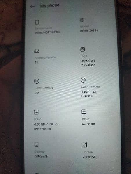 infinix hot 12play 4/64 2