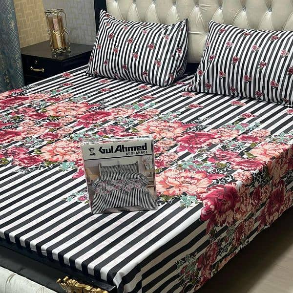 Gul Ahmad Cotton printed double bed sheets 1