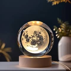 3d crystal ball moon lamp