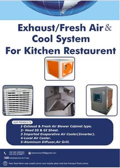 Exhaust Fan/Fresh air blower 
Cabinet type blower