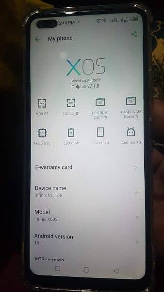 infinix not 8 6gb 128gb with charger exchange possible 4