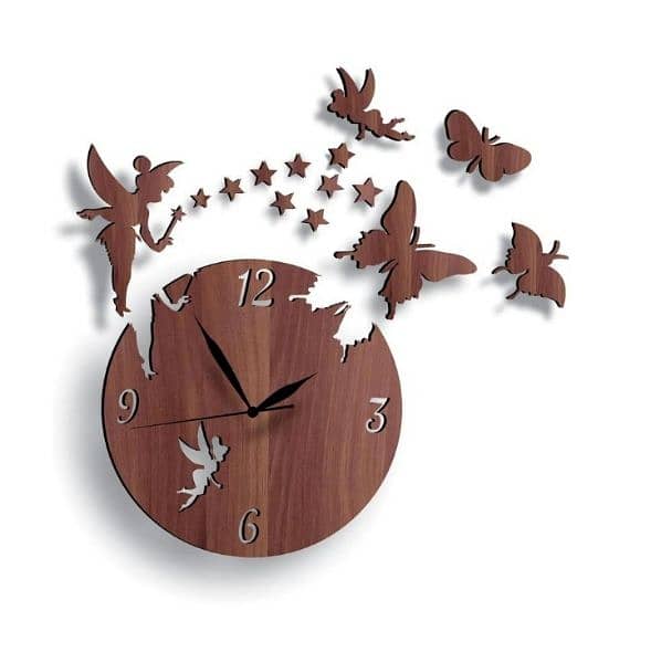 Butterfly Design Analogue Wall Clock With Light 1