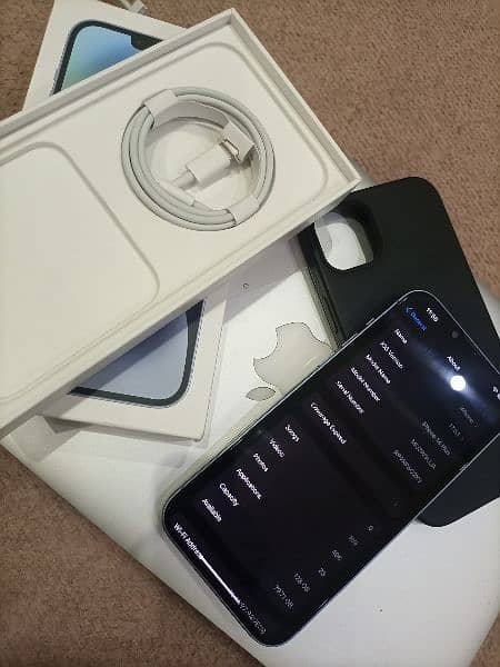 iphone 14 plus, 128gb, 98% BH,  jv, with box & cable 7