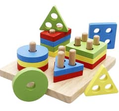 Wooden Puzzle toddler Toys shapes Sorter 0