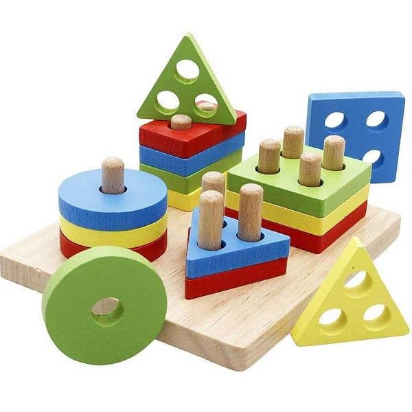 Wooden Puzzle toddler Toys shapes Sorter 2