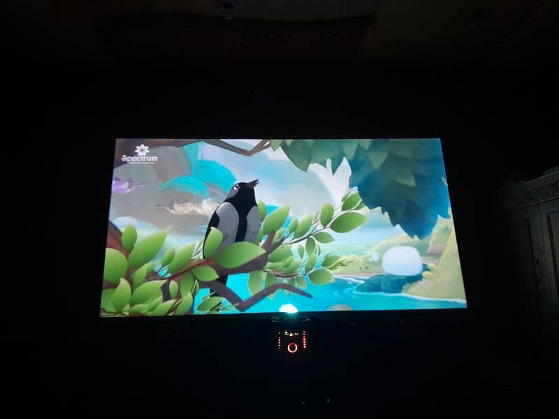 projector screen 130 inh+projector android 11 p3o 4k 5