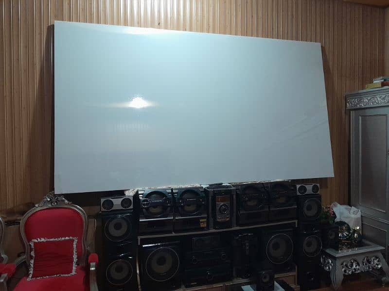 projector screen 130 inh+projector android 11 p3o 4k 16