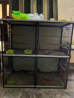 4 portion cage for lovebirds available