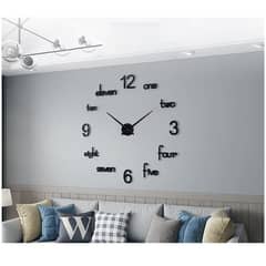 3d DIY Wooden Big Wall Clock 0