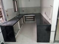 black granite kitchen with fitting