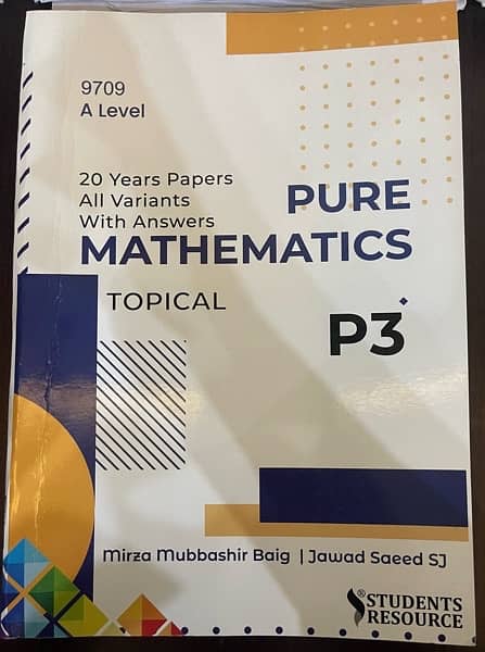 PURE MATHEMATICS TOPICAL P3 9709 A Level 0